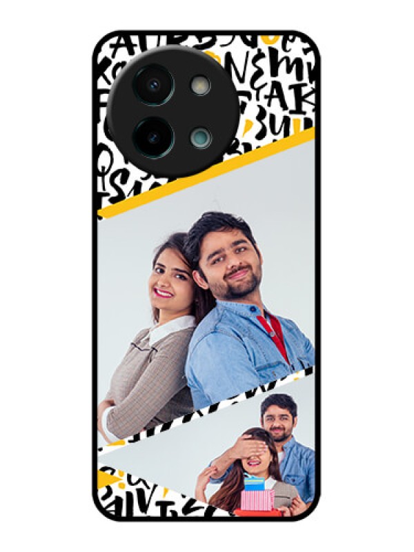 Custom Vivo Y58 5G Custom Glass Phone CaseLetters Pattern Design