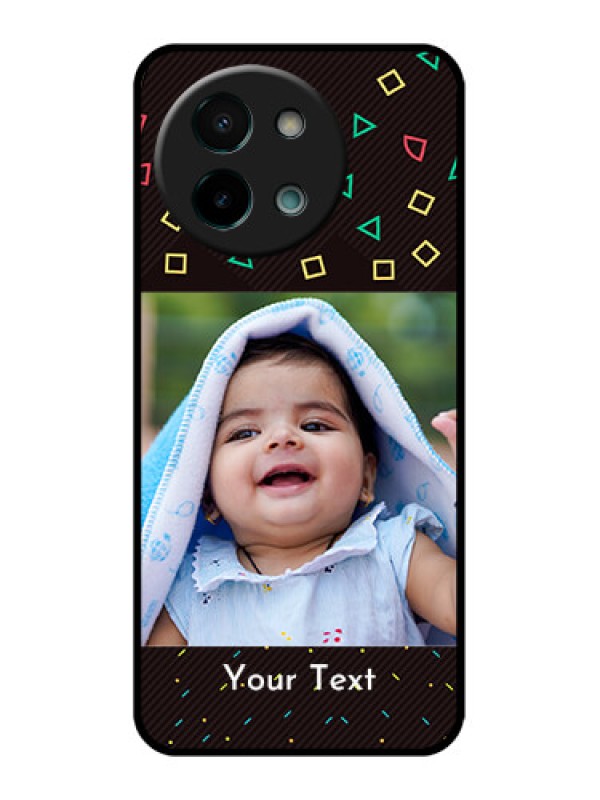 Custom Vivo Y58 5G Custom Glass Phone CaseWith Confetti Birthday Design