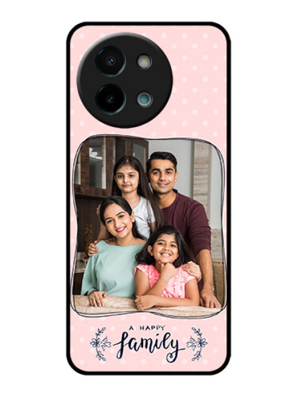 Custom Vivo Y58 5G Custom Glass Phone CaseFamily With Dots Design