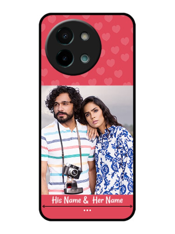 Custom Vivo Y58 5G Custom Glass Phone CaseSimple Love Design