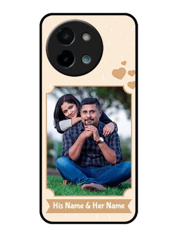 Custom Vivo Y58 5G Custom Glass Phone CaseWith Confetti Love Design