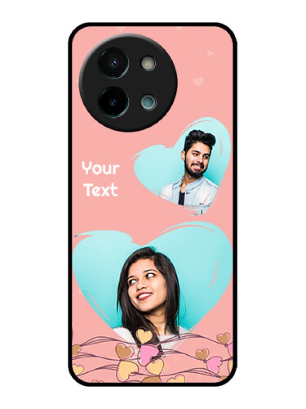 Custom Vivo Y58 5G Custom Glass Phone CaseLove Doodle Design