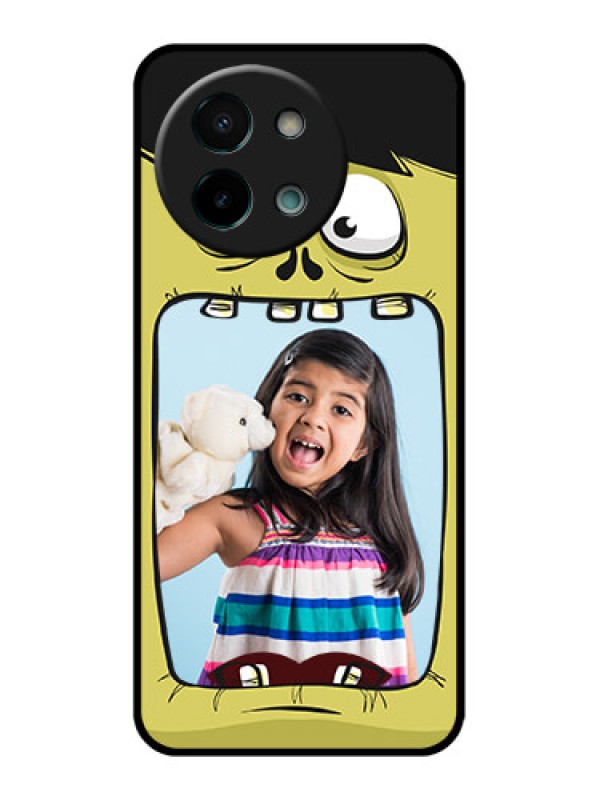 Custom Vivo Y58 5G Custom Glass Phone CaseCartoon Monster Back Case Design
