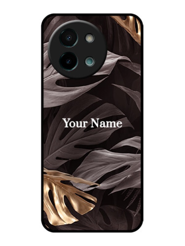 Custom Vivo Y58 5G Custom Glass Phone CaseWild Leaves Digital Paint Design