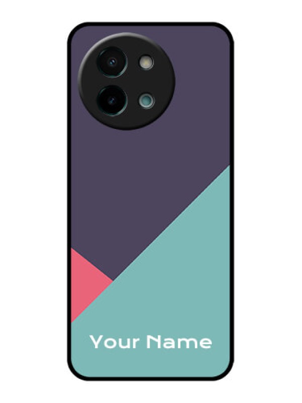 Custom Vivo Y58 5G Custom Glass Phone CaseTri Color Abstract Design