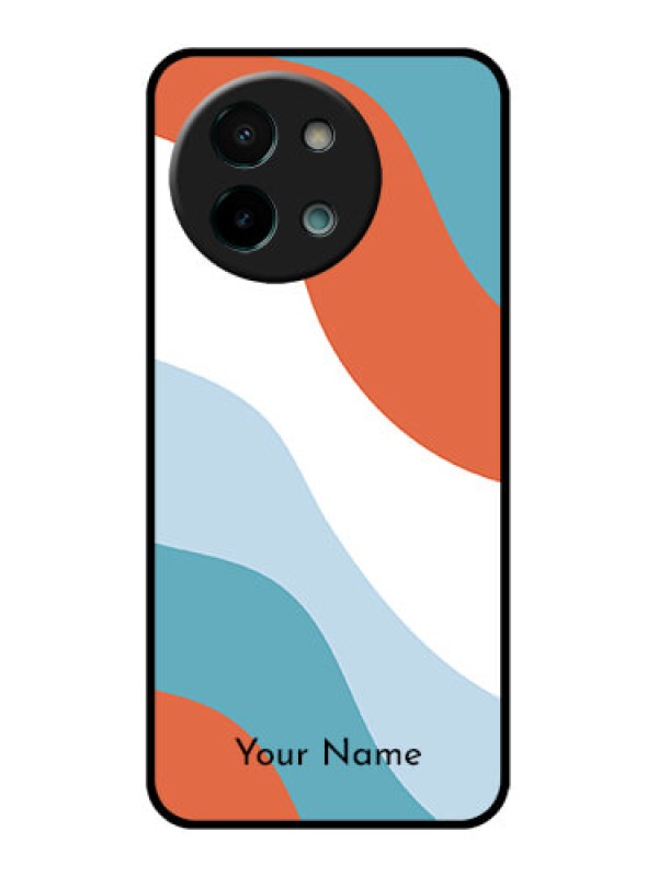 Custom Vivo Y58 5G Custom Glass Phone CaseColoured Waves Design