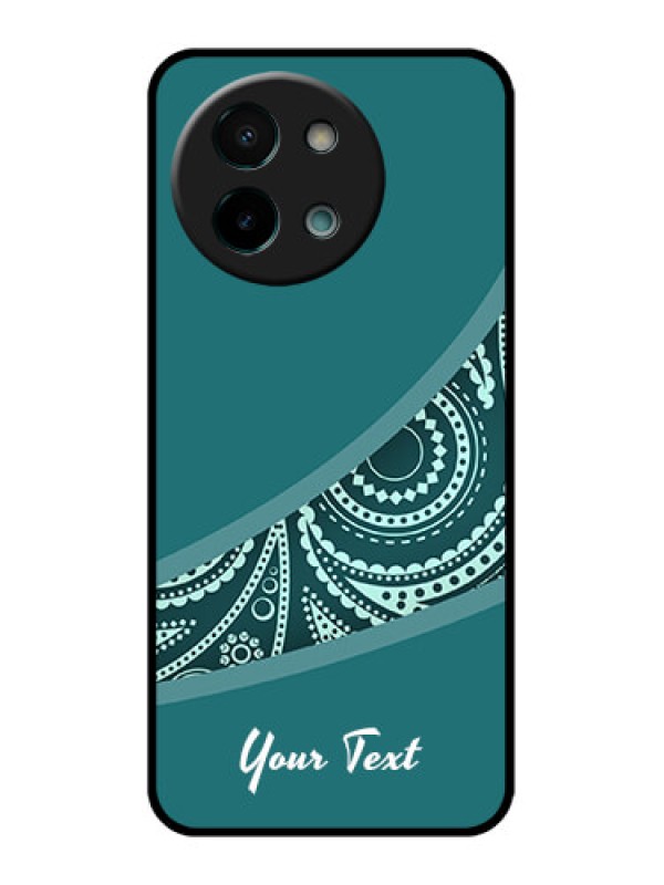 Custom Vivo Y58 5G Custom Glass Phone CaseSemi Visible Floral Design