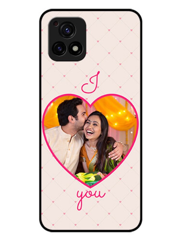 Custom Vivo Y72 5G Custom Glass Mobile Case - Heart Shape Design