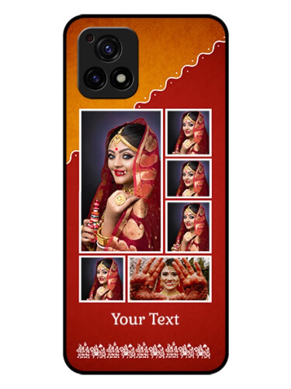 Custom Vivo Y72 5G Personalized Glass Phone Case - Wedding Pic Upload Design