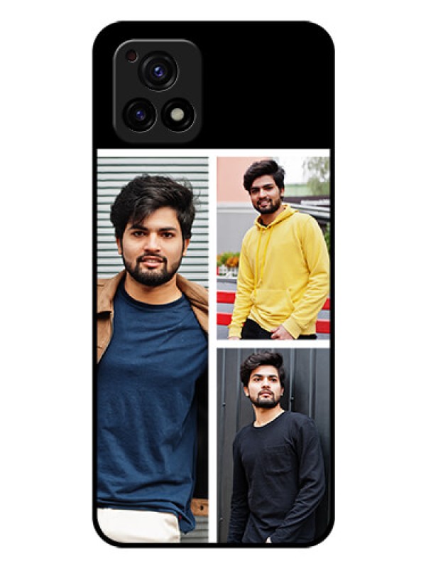 Custom Vivo Y72 5G Photo Printing on Glass Case - Upload Multiple Picture Design