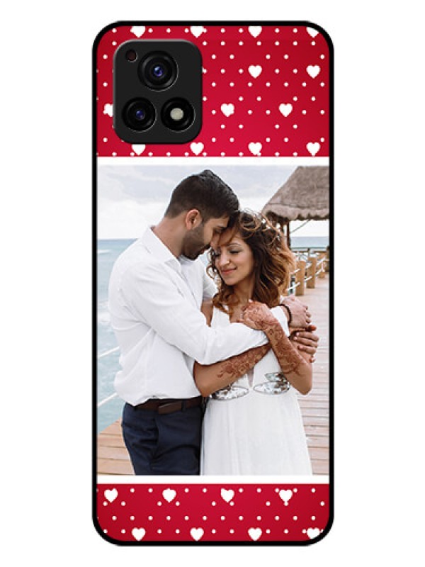 Custom Vivo Y72 5G Photo Printing on Glass Case - Hearts Mobile Case Design