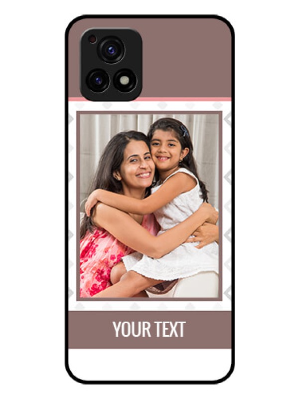 Custom Vivo Y72 5G Photo Printing on Glass Case - Simple Diamond Design