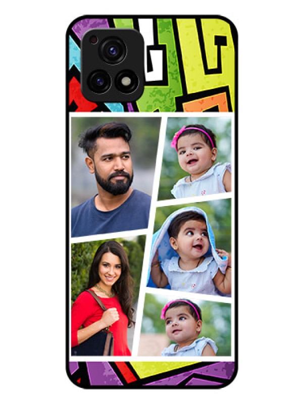 Custom Vivo Y72 5G Custom Glass Phone Case - Graffiti pattern Design