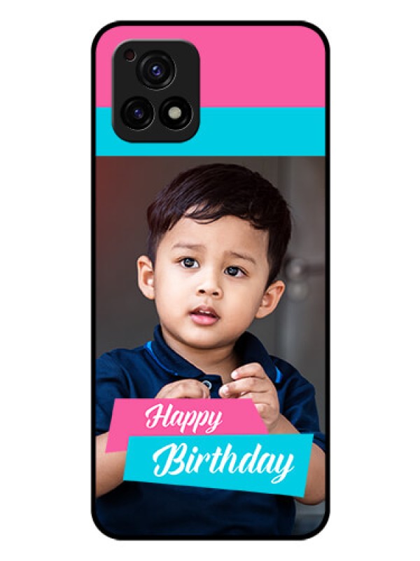 Custom Vivo Y72 5G Personalized Glass Phone Case - Image Holder with 2 Color Design