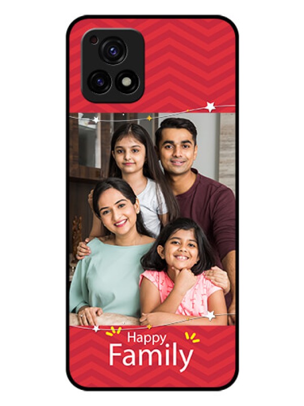 Custom Vivo Y72 5G Personalized Glass Phone Case - Happy Family Design