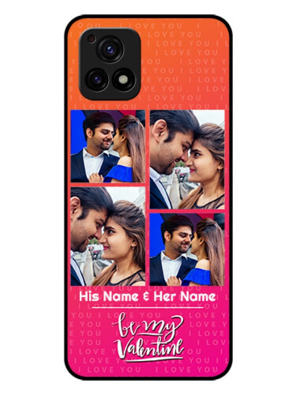 Custom Vivo Y72 5G Custom Glass Phone Case - I Love You Pink Design