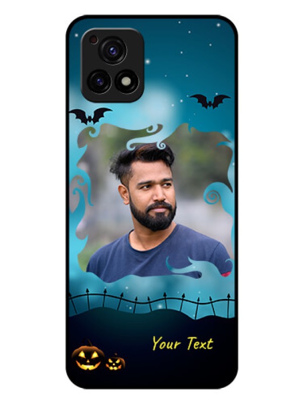 Custom Vivo Y72 5G Custom Glass Phone Case - Halloween frame design