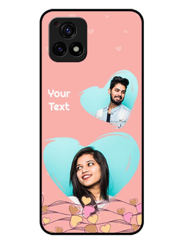 Custom Vivo Y72 5G Custom Glass Mobile Case - Love Doodle Design
