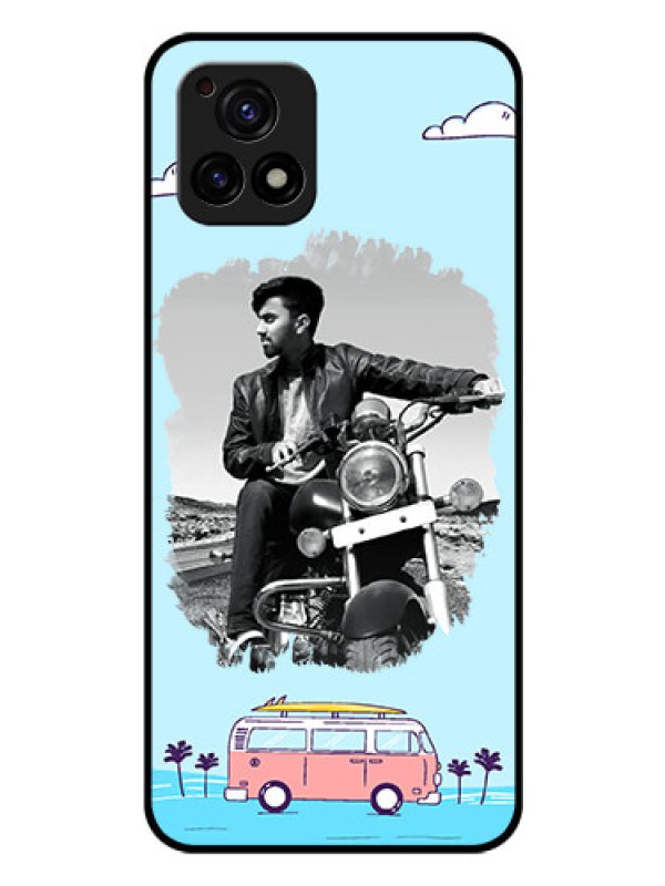 Custom Vivo Y72 5G Photo Printing on Glass Case - Travel & Adventure Design
