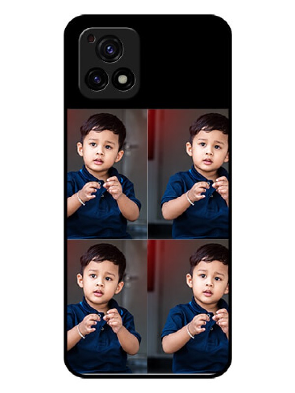 Custom Vivo Y72 5G 4 Image Holder on Glass Mobile Cover