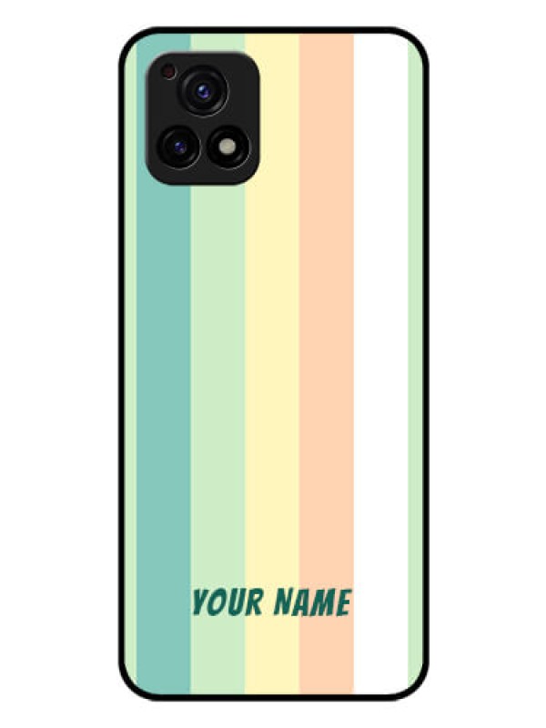 Custom Vivo Y72 5G Photo Printing on Glass Case - Multi-colour Stripes Design