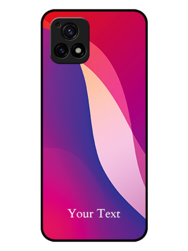 Custom Vivo Y72 5G Personalized Glass Phone Case - Digital abstract Overlap Design