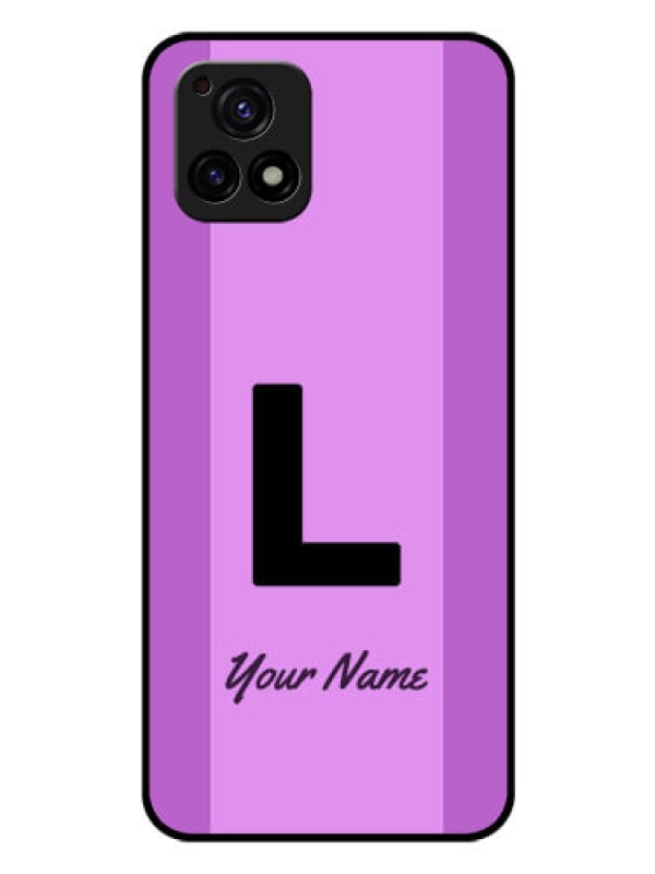 Custom Vivo Y72 5G Custom Glass Phone Case - Tricolor custom text Design