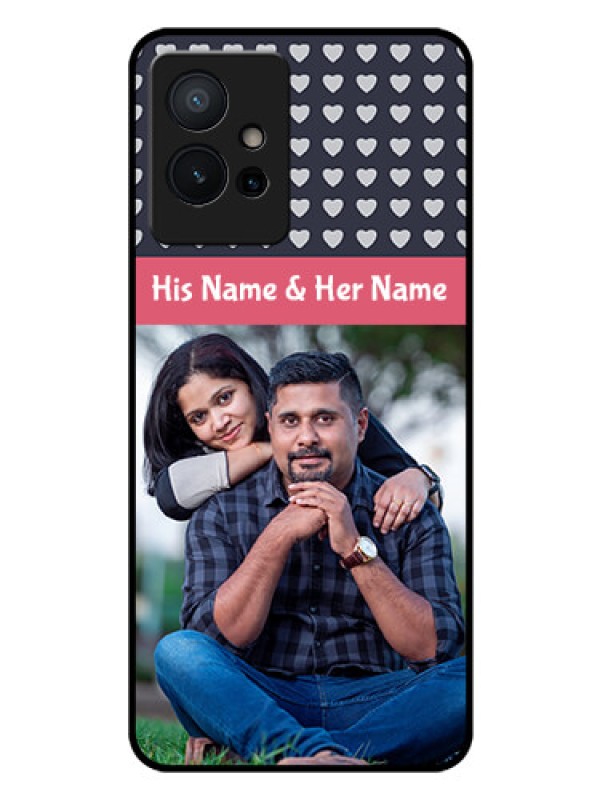 Custom Vivo Y75 5G Custom Glass Mobile Case - Love Symbols Design
