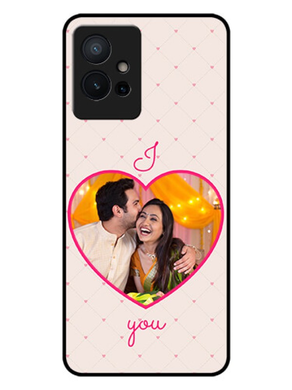 Custom Vivo Y75 5G Custom Glass Mobile Case - Heart Shape Design