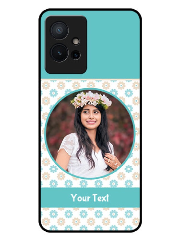 Custom Vivo Y75 5G Custom Glass Mobile Case - Beautiful Flowers Design