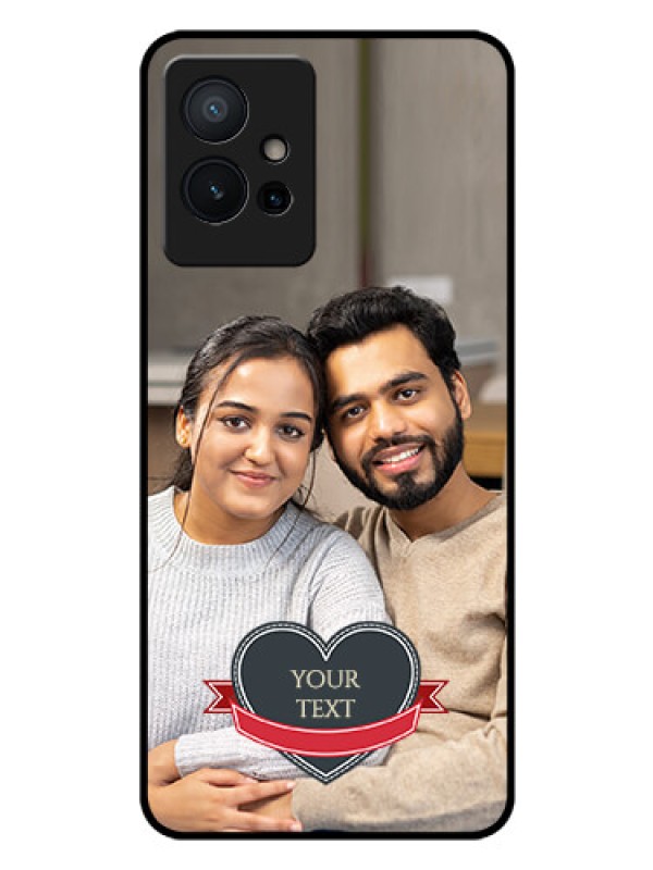 Custom Vivo Y75 5G Custom Glass Phone Case - Just Married Couple Design