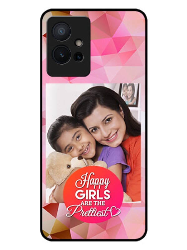Custom Vivo Y75 5G Photo Printing on Glass Case - Abstract Triangle Design