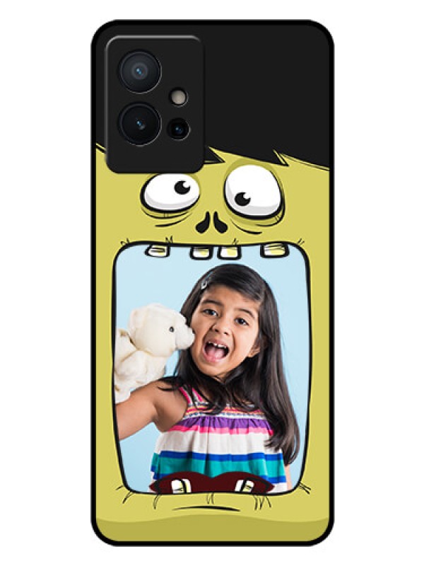 Custom Vivo Y75 5G Personalized Glass Phone Case - Cartoon monster back case Design