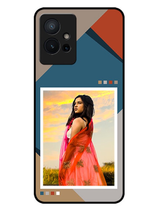 Custom Vivo Y75 5G Personalized Glass Phone Case - Retro color pallet Design