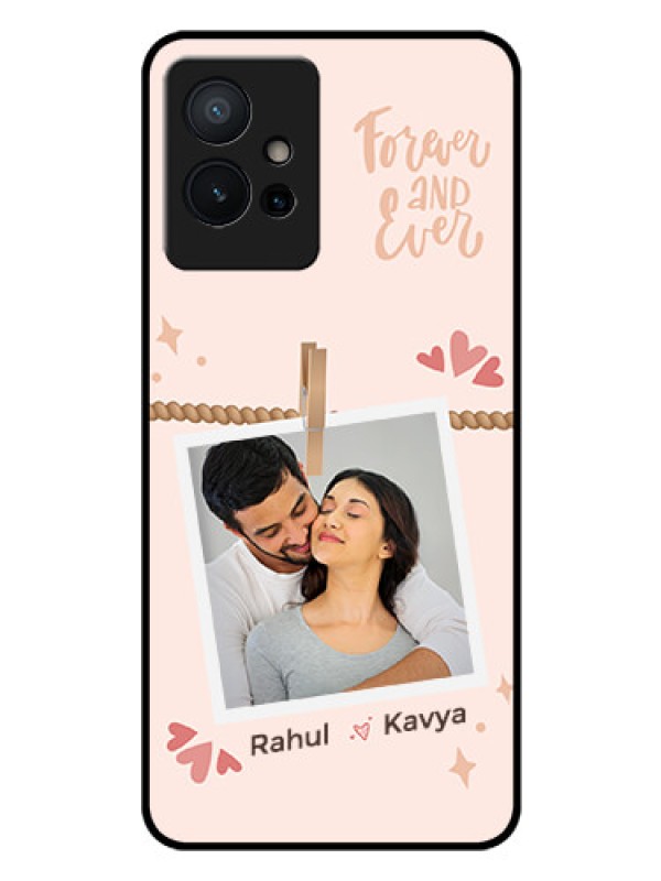 Custom Vivo Y75 5G Custom Glass Phone Case - Forever and ever love Design