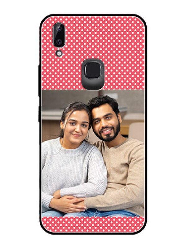 Custom Vivo Y83 Pro Custom Glass Phone Case  - White Dotted Design