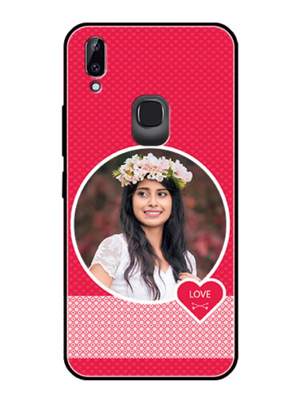 Custom Vivo Y83 Pro Personalised Glass Phone Case  - Pink Pattern Design