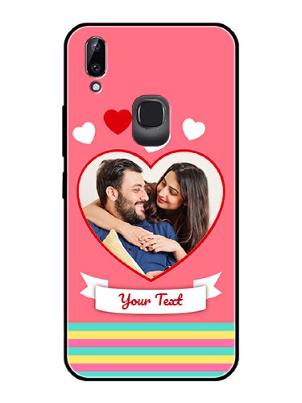 Custom Vivo Y83 Pro Photo Printing on Glass Case  - Love Doodle Design