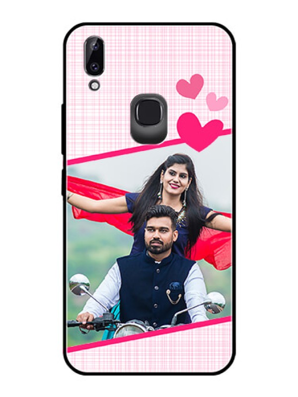 Custom Vivo Y83 Pro Custom Glass Phone Case  - Love Shape Heart Design