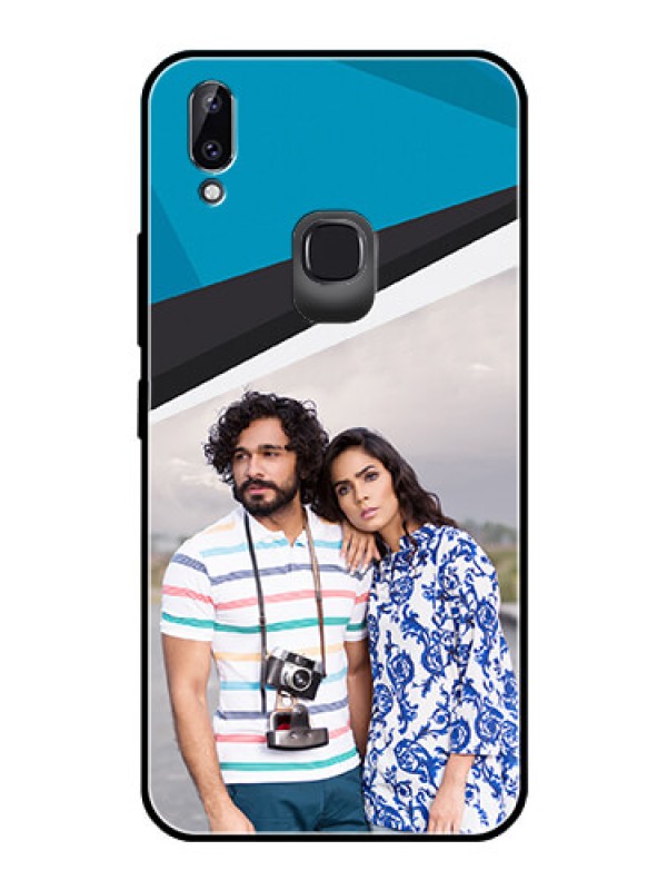 Custom Vivo Y83 Pro Photo Printing on Glass Case  - Simple Pattern Photo Upload Design