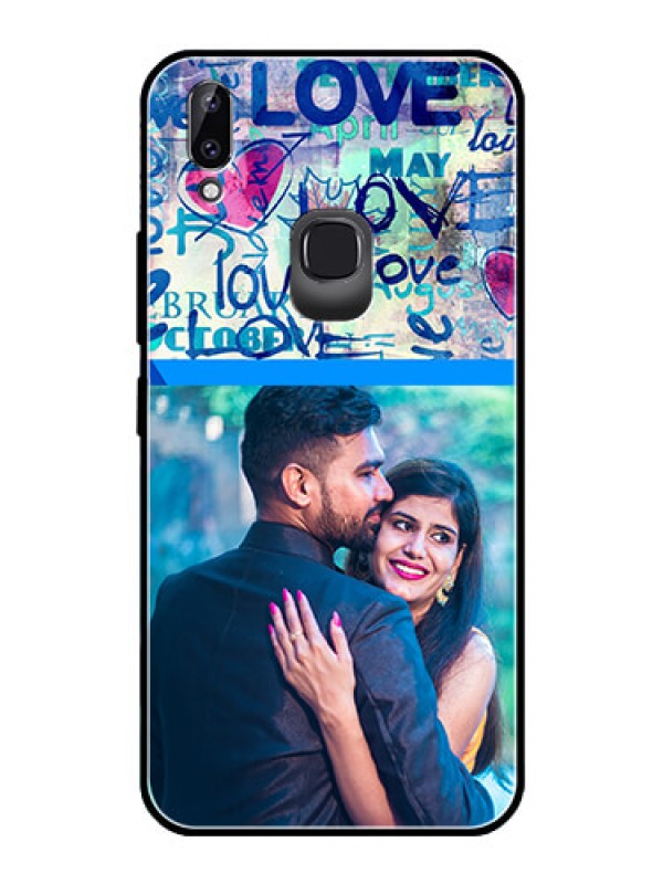 Custom Vivo Y83 Pro Custom Glass Mobile Case  - Colorful Love Design