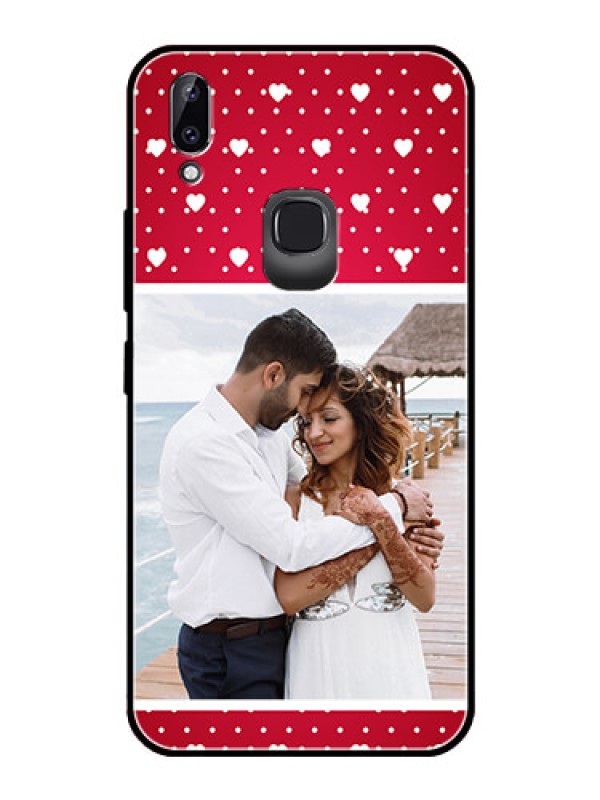 Custom Vivo Y83 Pro Photo Printing on Glass Case  - Hearts Mobile Case Design