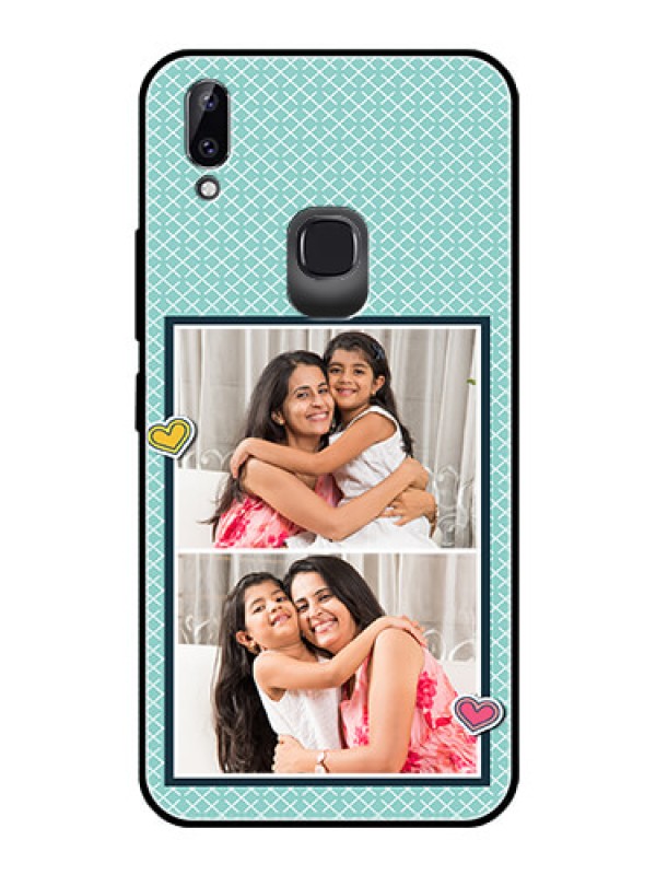 Custom Vivo Y83 Pro Custom Glass Phone Case  - 2 Image Holder with Pattern Design