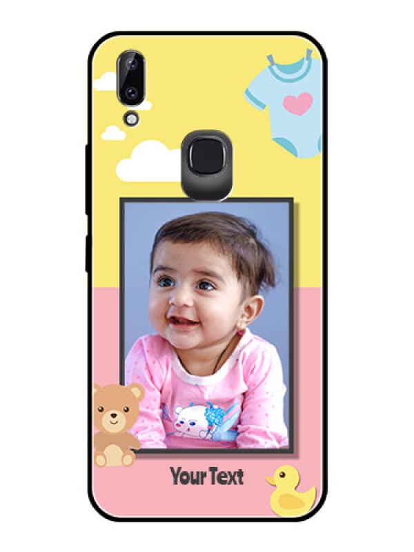 Custom Vivo Y83 Pro Photo Printing on Glass Case  - Kids 2 Color Design