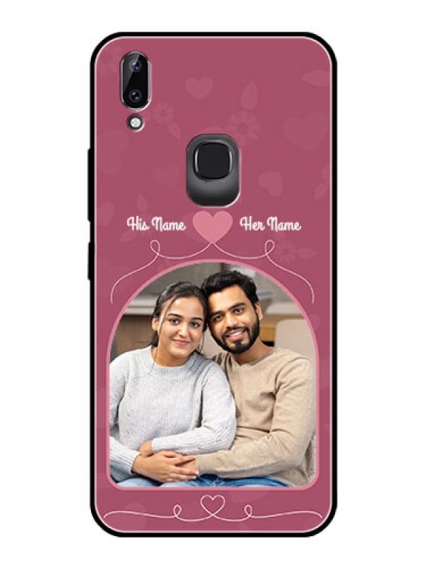 Custom Vivo Y83 Pro Photo Printing on Glass Case  - Love Floral Design