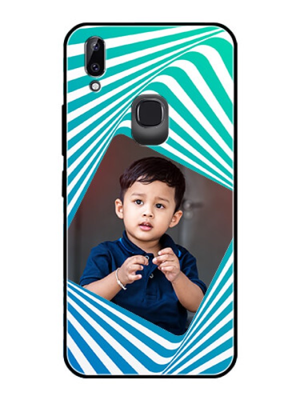 Custom Vivo Y83 Pro Personalized Glass Phone Case  - Abstract Spiral Design