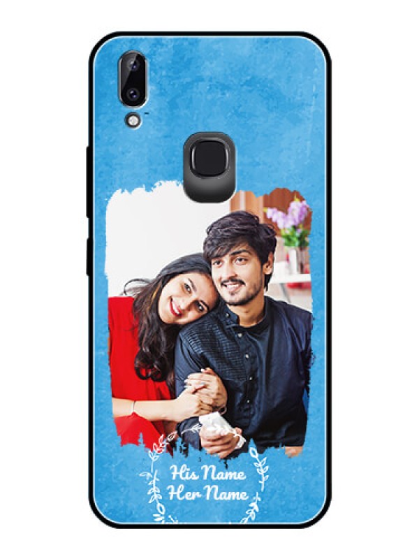 Custom Vivo Y83 Pro Custom Glass Phone Case - Blue Color Vintage Design