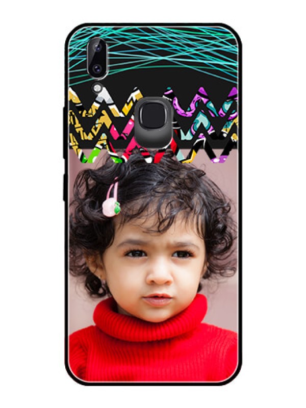 Custom Vivo Y83 Pro Personalized Glass Phone Case  - Neon Abstract Design