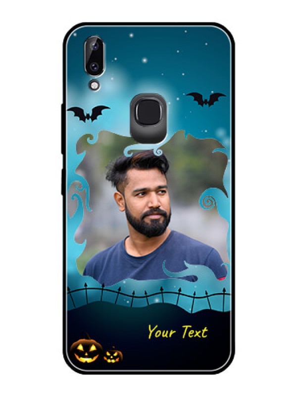Custom Vivo Y83 Pro Custom Glass Phone Case  - Halloween frame design