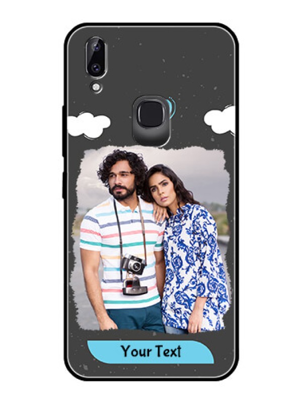 Custom Vivo Y83 Pro Custom Glass Phone Case  - Splashes with love doodles Design